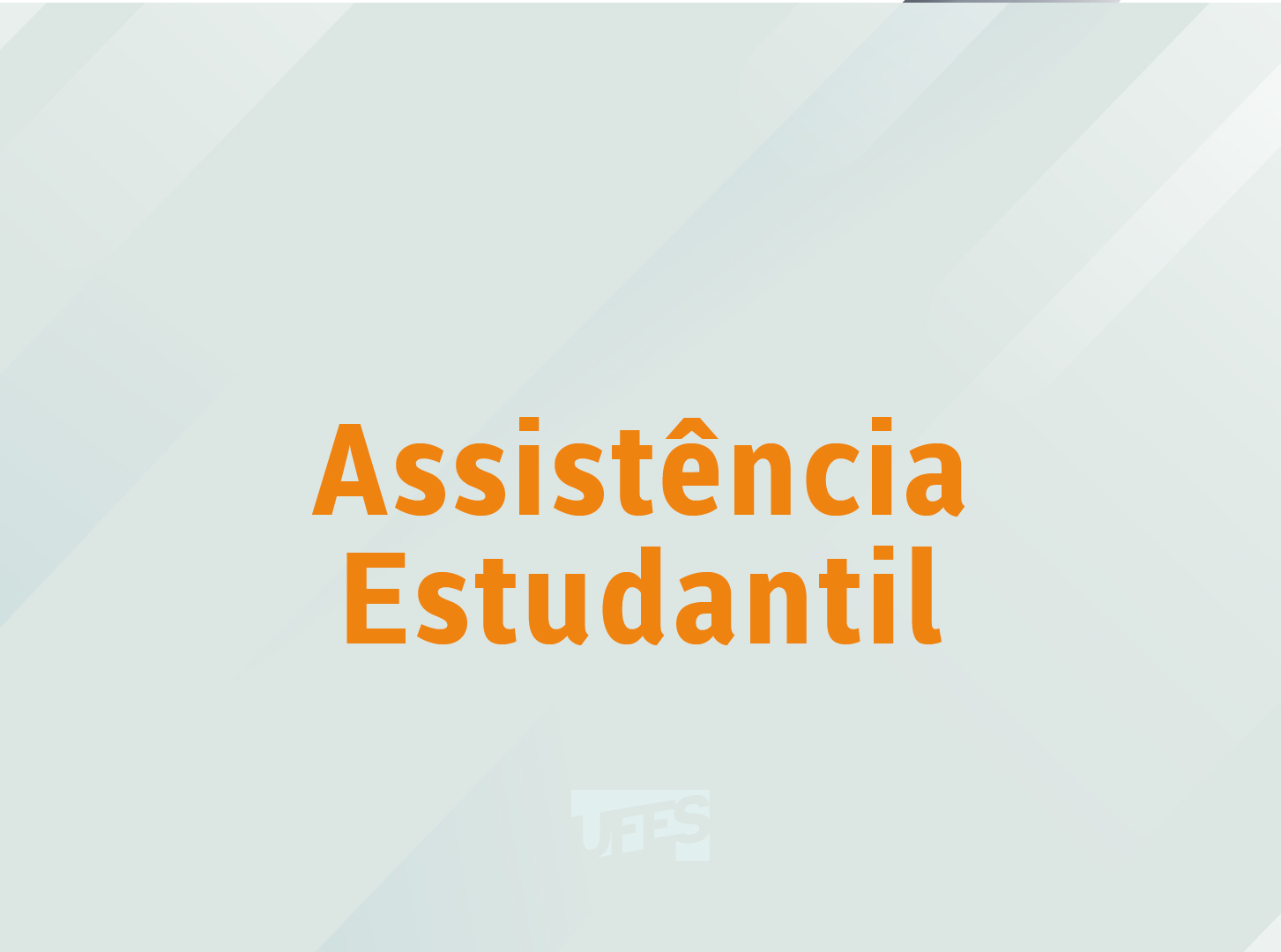 Imagem com fundo claro com os dizeres, em amarelo: assistência estudantil