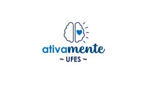 Logomarca do projeto Imagem da logomarca do projeto: um desenho das duas partes de um cérebro com as palavras ativamente e ufes escritas embaixo