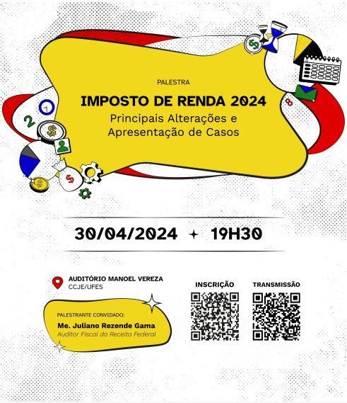 Cartaz de divulgação com informações sobre data, hora e local do evento.