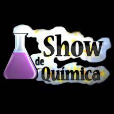 Logomarca do projeto: de dentro de um tubo de ensaio sai uma fumaça e, dentro dela, está escrito Show de Química