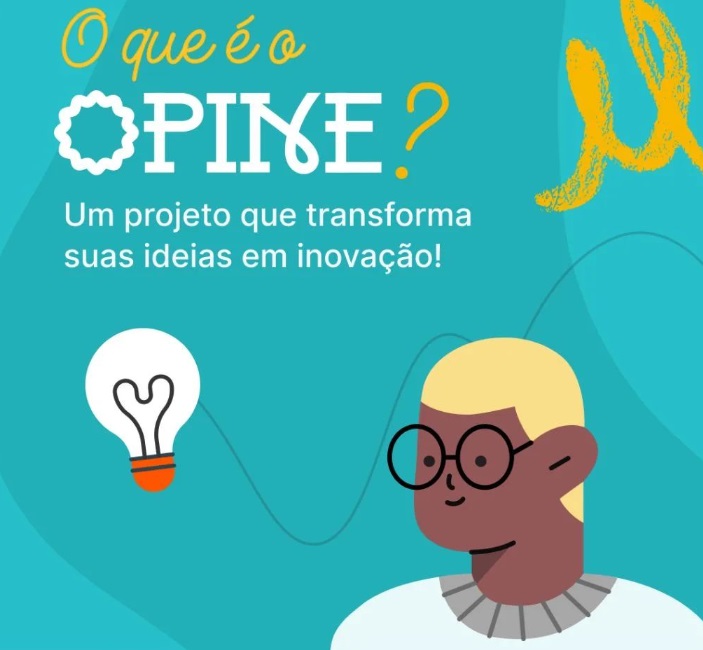 Cartaz de divulgação da Formação Opine, com o objetivo do projeto