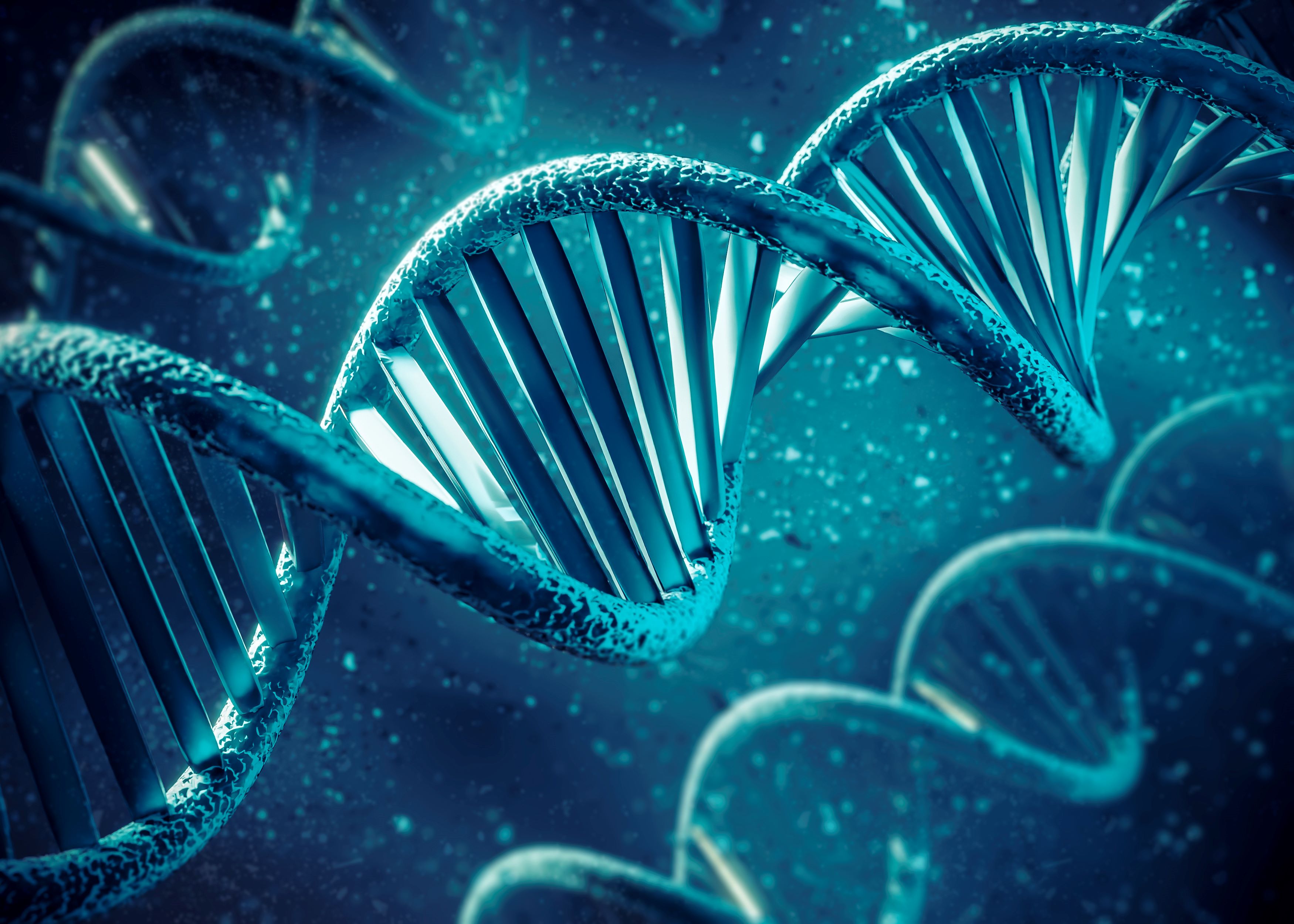 Representação de células de DNA em 3D