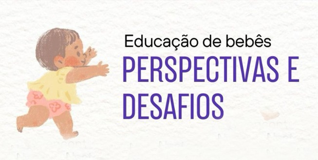 Cartaz de divulgação com o desenho de um bebê e o nome da palestra