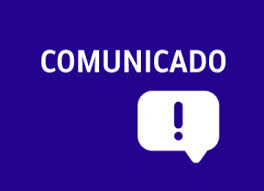 Cartaz com a palavra "comunicado"