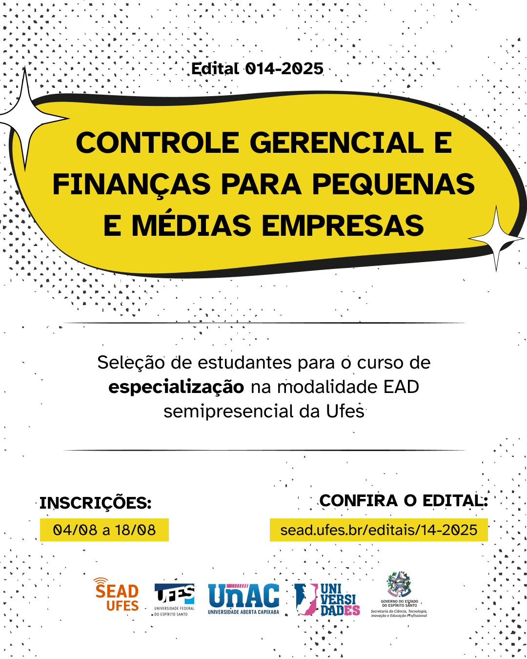 Cartaz de divulgação do curso