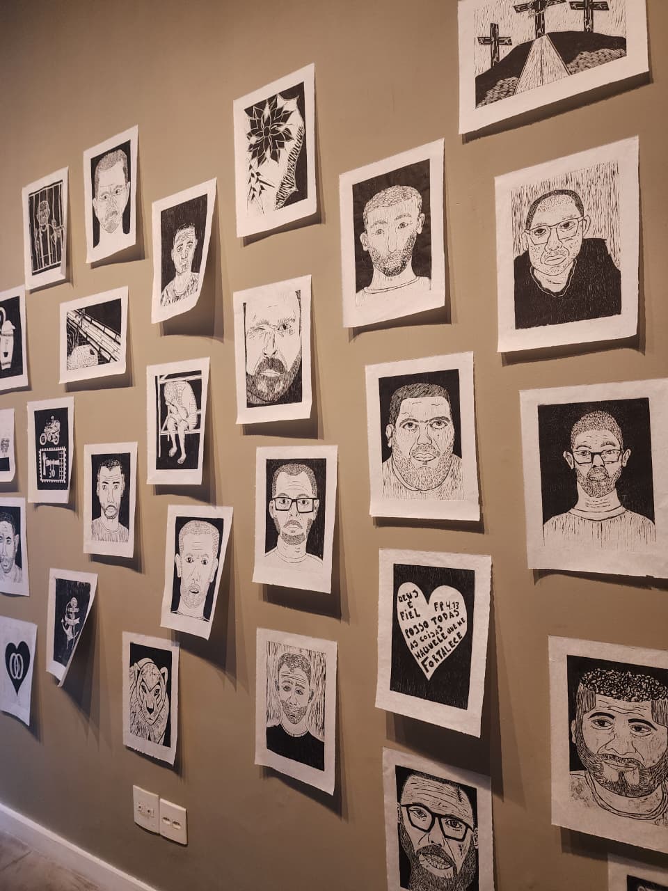 Foto das obras expostas no Museu