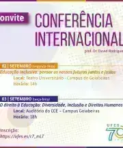 Cartaz de divulgação da Conferência Internacional de Educação Inclusiva