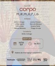 Cartaz da exposição Corpo m-e-m-ó-r-i-a