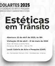 Cartaz da exposição Estéticas em Trânsito