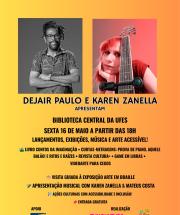 Cartaz de divulgação da Noite cultural na Biblioteca Central