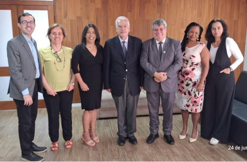 Na foto, Felipe Guimarães, Maria José Pontes, Sonia Lopes, Vasilios Philippou, Eustáquio de Castro, Patrícia Rufino e Miriam de Magdala.
