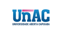 Logomarca da Universidade Aberta Capixaba com a palavra Unac escrita nas cores azul e rosa.