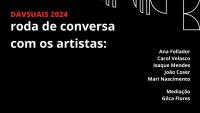 Cartaz da roda de conversa com artistas na Galeria de Arte e Pesquisa