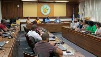 Foto da reunião na sala de sessões Secretaria de Órgãos Colegiados Superiores