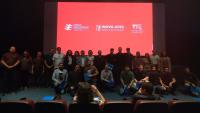 Foto dos representantes das empresas e do Espaço Empreendedor no Cine Metrópolis