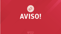 Cartaz com a inscrição "aviso"