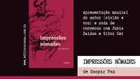Cartaz de divulgação do livro Impressões Nômades
