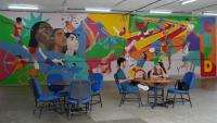 Foto do mural principal do CEFD