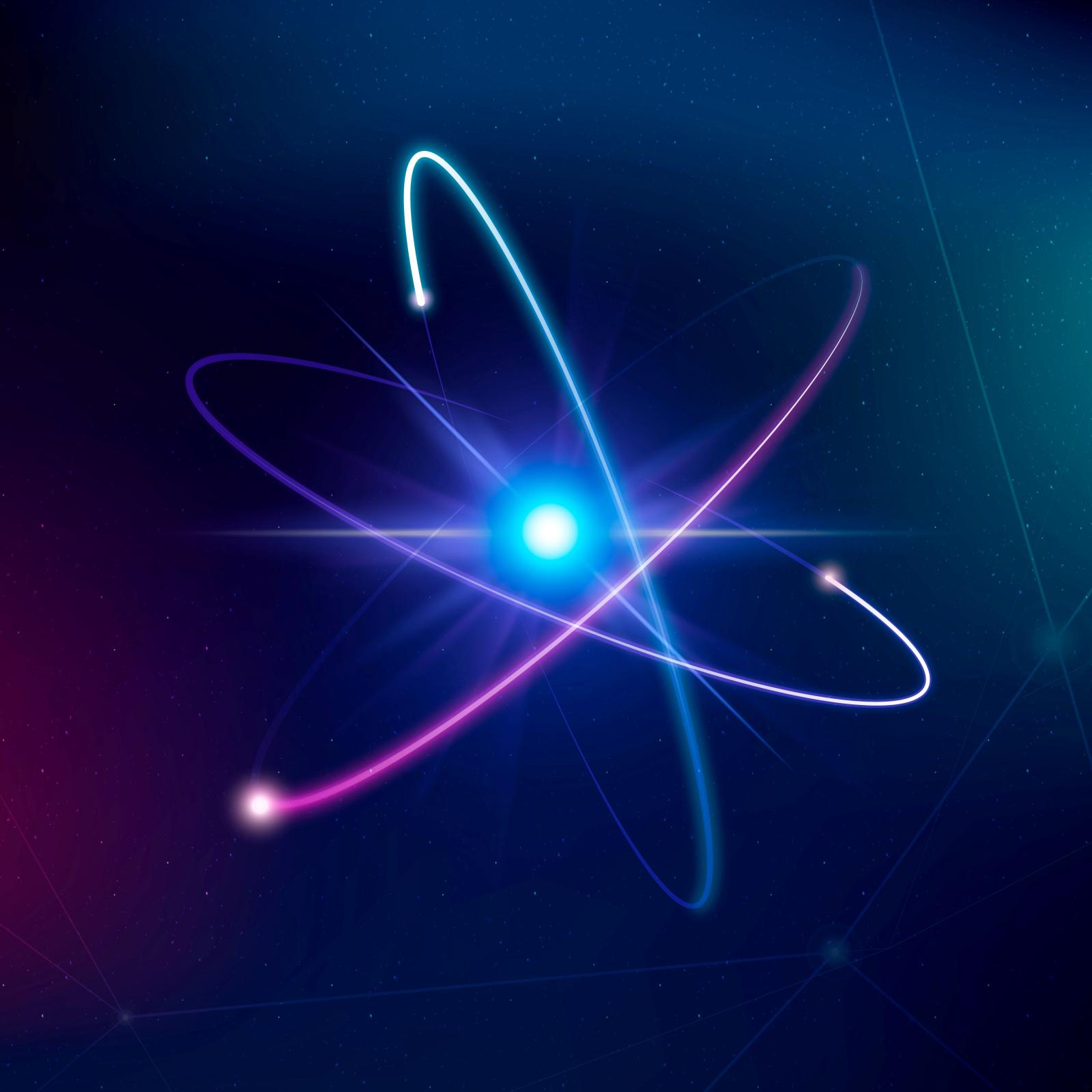 Imagem de um átomo em neon