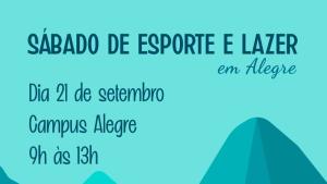 Cartaz do evento Sábado de Esporte e Lazer na Ufes