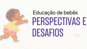 Cartaz de divulgação com o desenho de um bebê e o nome da palestra