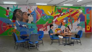 Foto do mural principal do CEFD