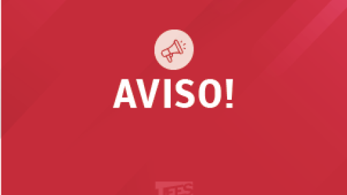 card vermelho com a palavra Aviso escrita em branco 